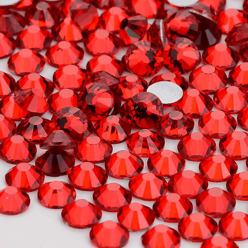Siam Glass FlatBack Rhinestones Silver Back WholesaleRhinestone