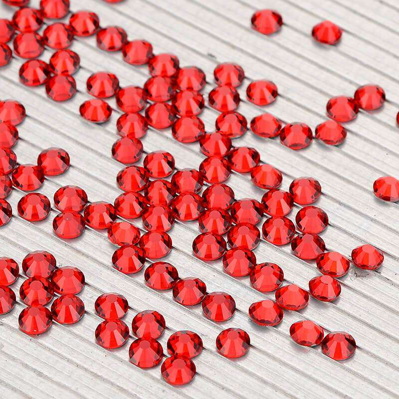 Siam Glass FlatBack Rhinestones Silver Back WholesaleRhinestone
