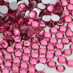 Rose Glass FlatBack Rhinestones Silver Back WholesaleRhinestone