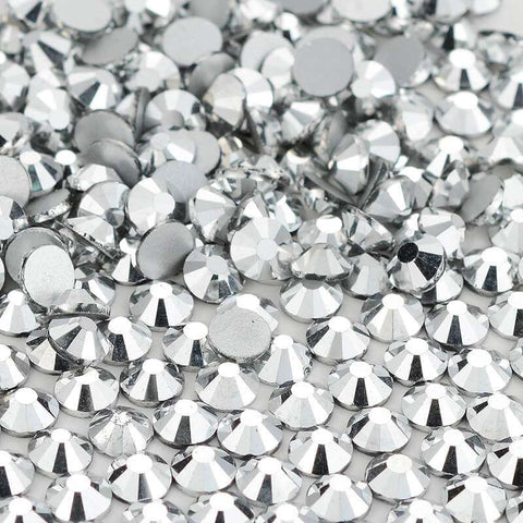 Silver Glass FlatBack Rhinestones Silver Back WholesaleRhinestone Main image