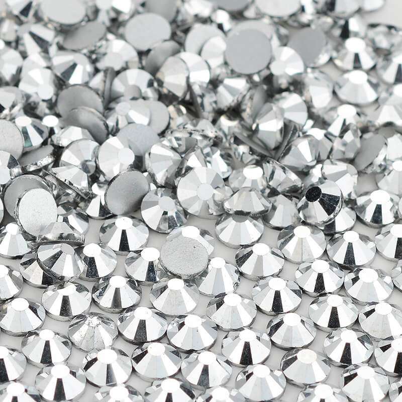 Silver Glass FlatBack Rhinestones In Bulk WholesaleRhinestone