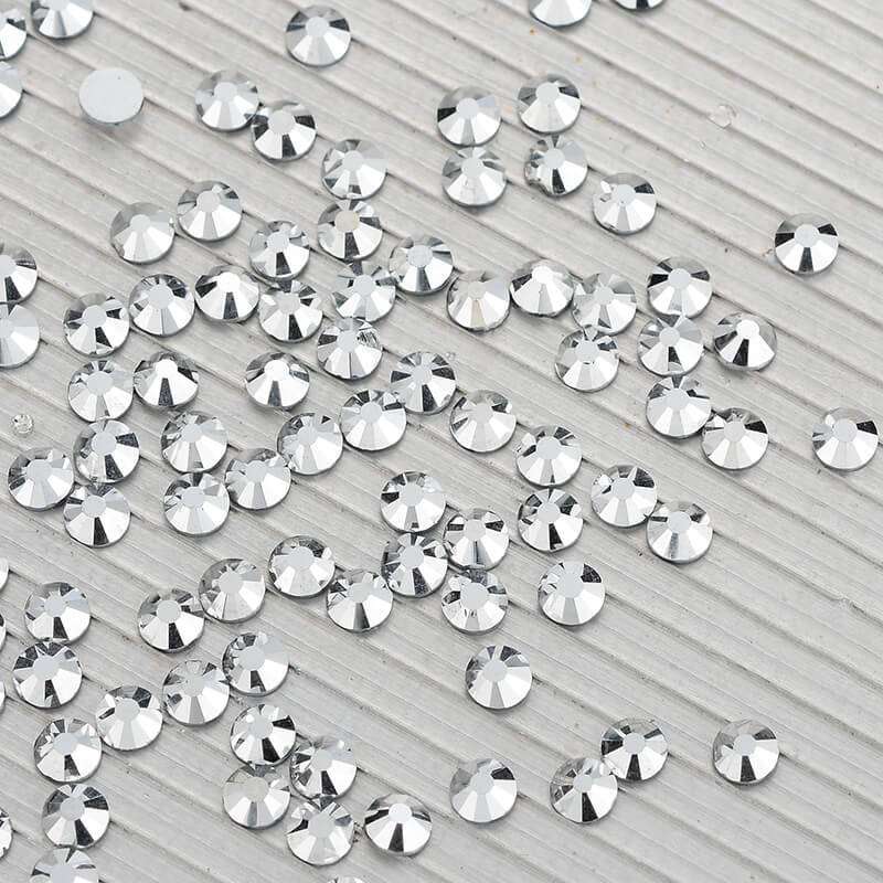 Silver Glass FlatBack Rhinestones Silver Back WholesaleRhinestone