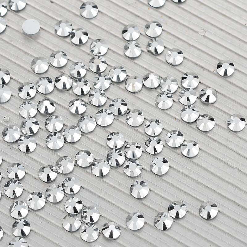 Silver Glass FlatBack Rhinestones In Bulk WholesaleRhinestone