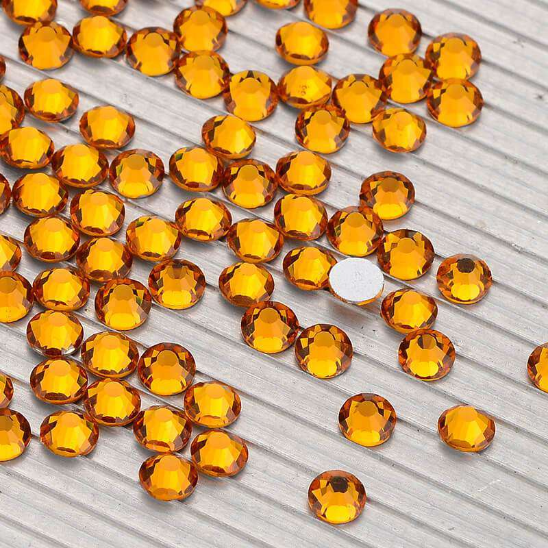 Topaz Glass FlatBack Rhinestones Silver Back WholesaleRhinestone