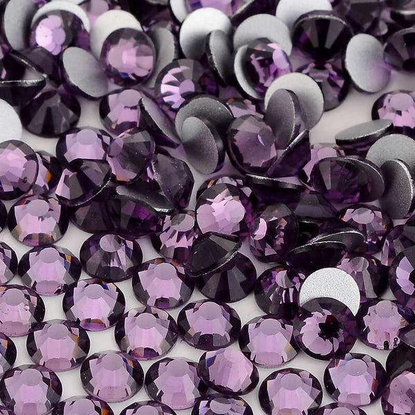 Tanzanite Glass FlatBack Rhinestones Silver Back WholesaleRhinestone