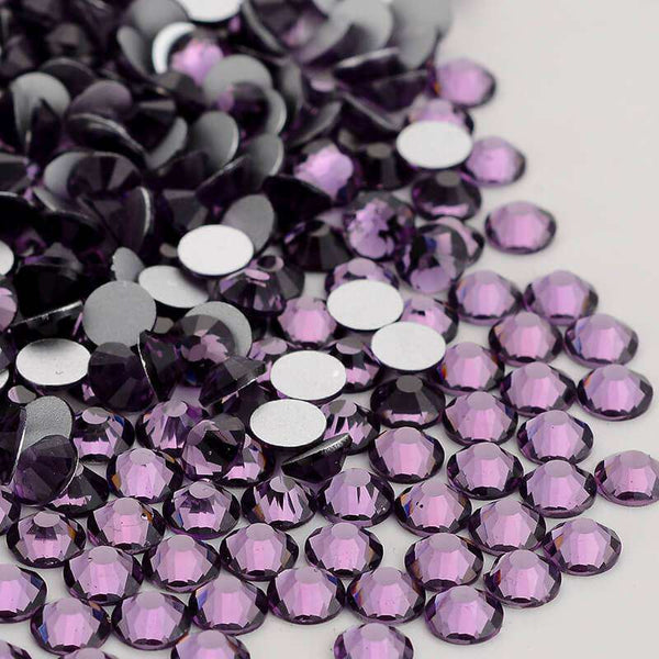 Tanzanite Glass FlatBack Rhinestones Silver Back WholesaleRhinestone