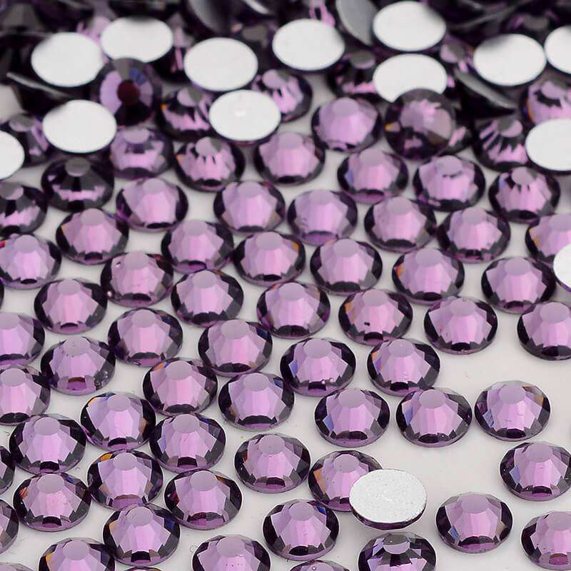 Tanzanite Glass FlatBack Rhinestones Silver Back WholesaleRhinestone