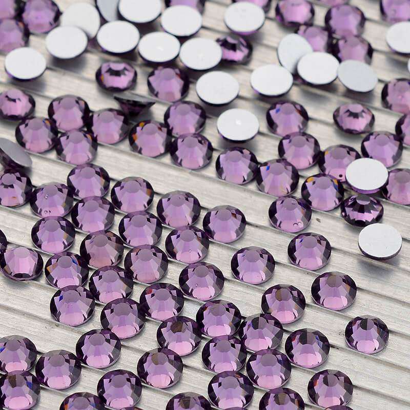 Tanzanite Glass FlatBack Rhinestones Silver Back WholesaleRhinestone